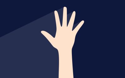 Graphic of a reaching hand to illustrate the article Reaching Out in Faith.